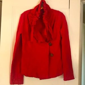 Lucky Brand Jersey Red Jacket